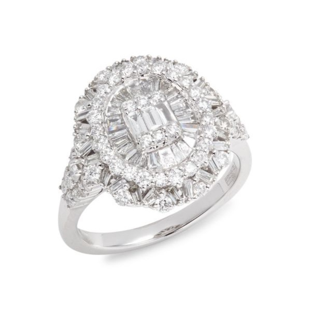 NWOT Effy 14K White Gold & 1.53 TCW Diamond Ring